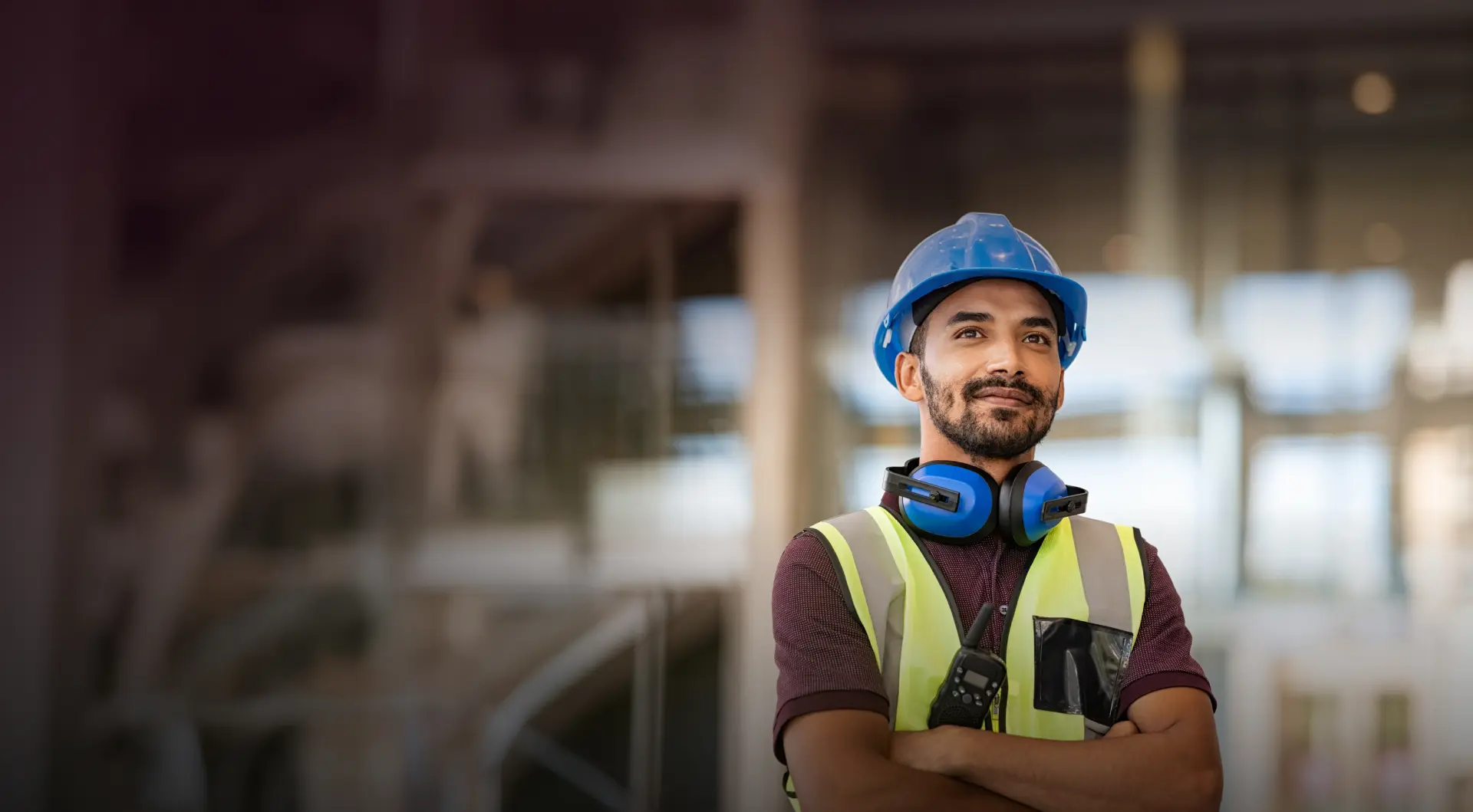 Man on construction site