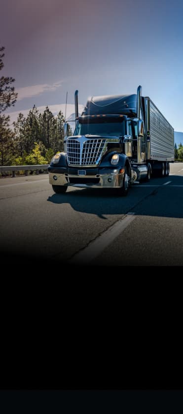 Semi truck driving on the highway